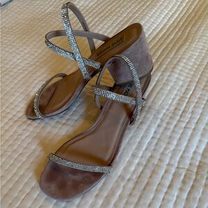 Steve Madden rhinestone, strappy sandall heel